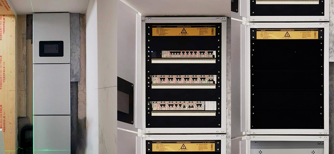 美觀與安全兼得：看我們如何用“拼接術”搞定強、弱電箱及分集水器三箱的結合。